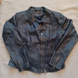 Vintage Vera Pelle Black Leather Jacket Made In Italy